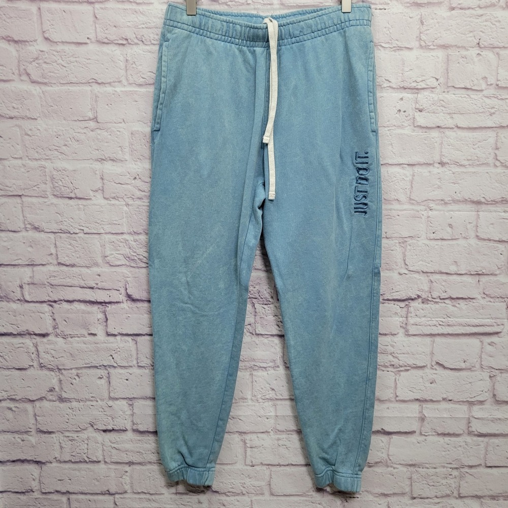 Nike Sportswear‎ JDI Washed French Terry Sweatpants Blue Mens Small CJ6361-424
